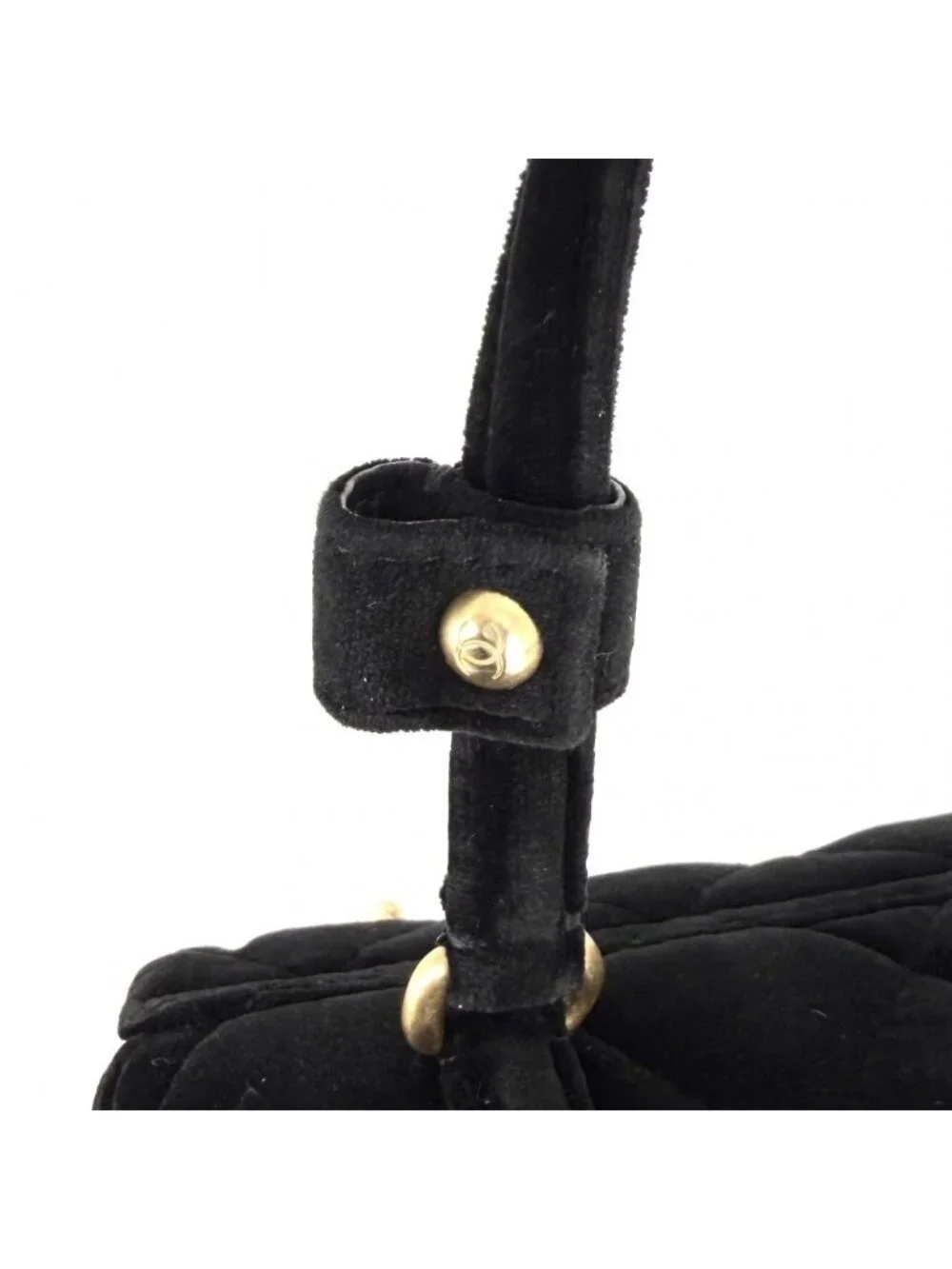 Chanel 2-Way Shoulder Crossbody Quilted Bag Velvet Turnlock CC Logo Velour
